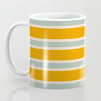 70s Style Mint Orange White Retro Stripes Pomona Coffee Mug Gallery Image 3