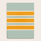 70s Style Mint Orange White Retro Stripes Pomona Notebook Gallery Image 4