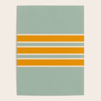 70s Style Mint Orange White Retro Stripes Pomona Poster Gallery Image 4