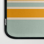 70s Style Mint Orange White Retro Stripes Pomona Laptop Sleeve Gallery Image 3