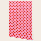 Funny retro love heart cartoon pattern Wallpaper Gallery Image 2