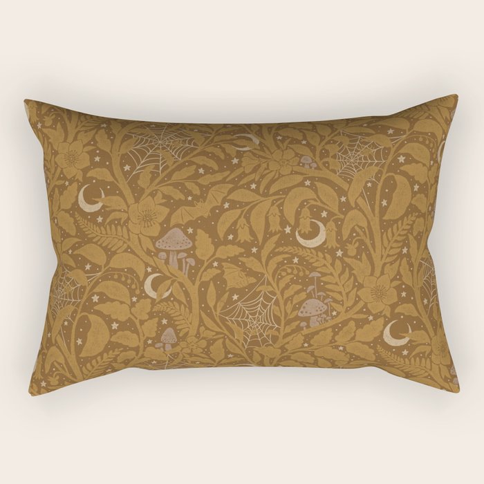 Mysterious Garden - bronze Rectangular Pillow Gallery Image 1
