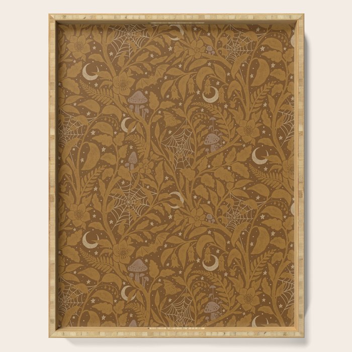 Mysterious Garden - bronze Serving Tray Gallery Image 1