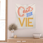 Retro C'est La Vie Wall Tapestry Gallery Image 2