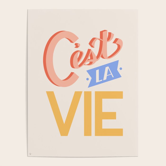 Retro C'est La Vie Poster Gallery Image 4