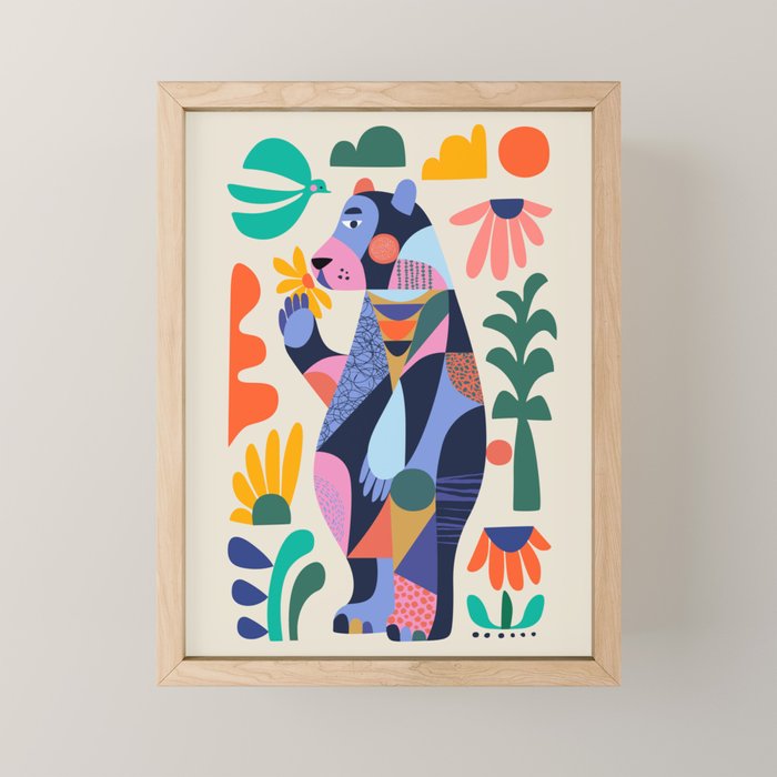 Black Bear Mini Art Print Gallery Image 1