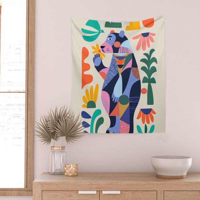Black Bear Wall Tapestry Gallery Image 2