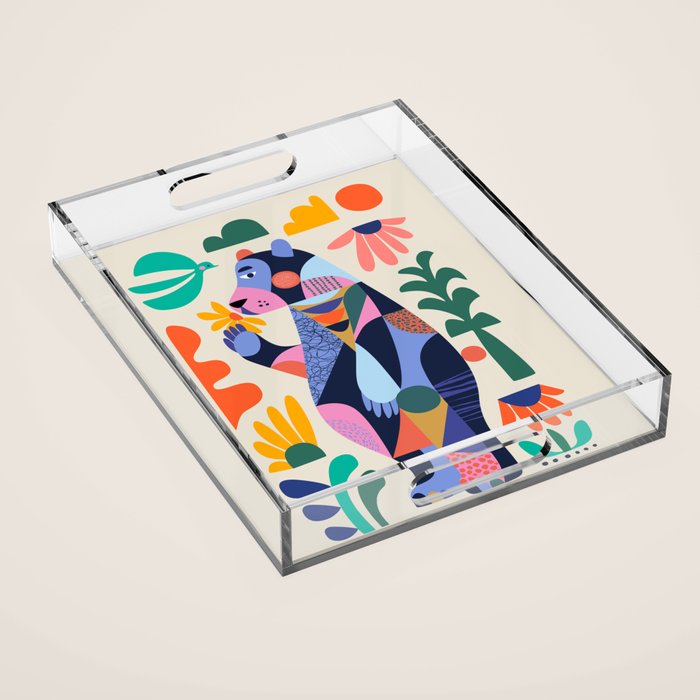 Black Bear Acrylic Tray Gallery Image 1