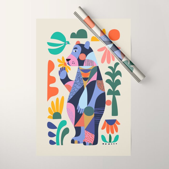 Black Bear Wrapping Paper Gallery Image 1