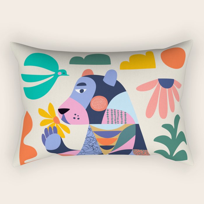 Black Bear Rectangular Pillow Gallery Image 1