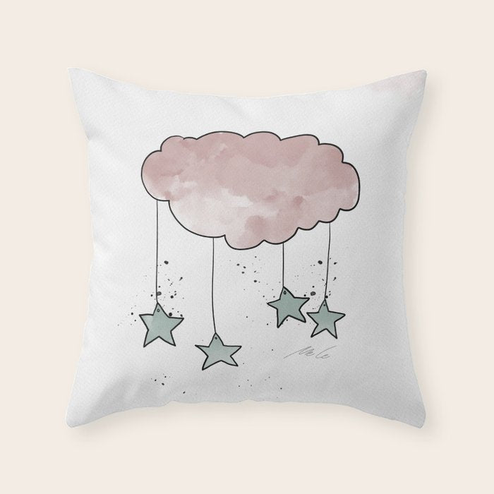 Cloud_Nursery Art_01 Throw Pillow Gallery Image 1