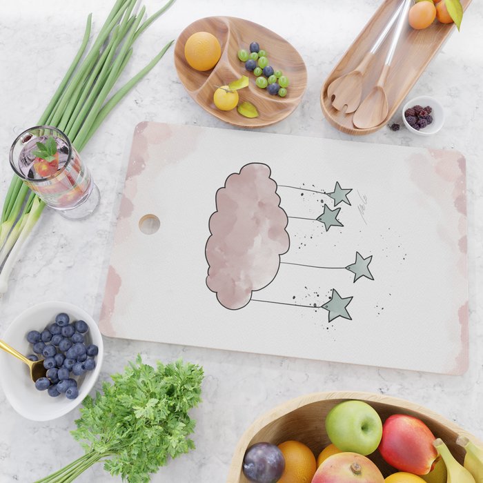Cloud_Nursery Art_01 Cutting Board Gallery Image 2