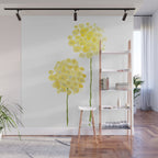 two abstract dandelions watercolor Wall Mural Gallery Image 1