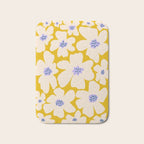 Retro Daisy - yellow, white and purple  Bath Mat Gallery Image 1