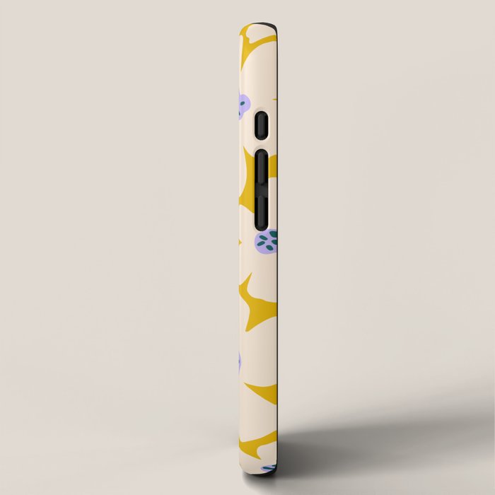 Retro Daisy - yellow, white and purple  iPhone Case Gallery Image 2