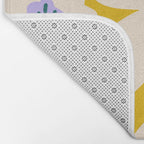 Retro Daisy - yellow, white and purple  Bath Mat Gallery Image 2