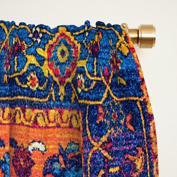 Saffron Elegance: Timeless Berber Atlas Moroccan Aesthetics Window Curtain Gallery Image 2