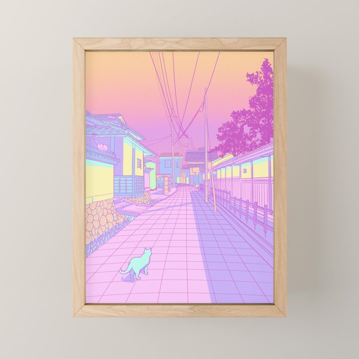 Kyoto Cats Mini Art Print