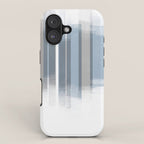 Blue and Grey Retro Style Geometric Abstract - Codex iPhone Case Gallery Image 1