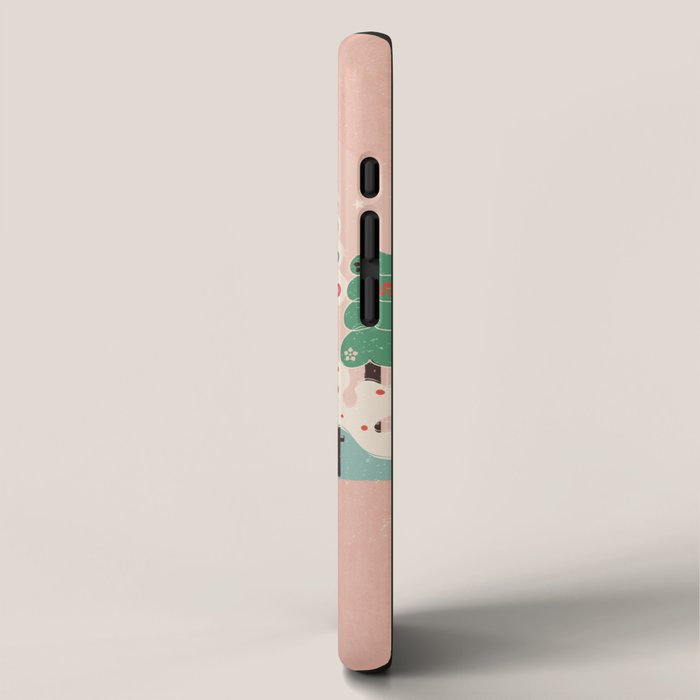 Festive Winter Hut in pink iPhone Case Gallery Image 2