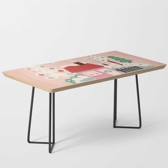 Festive Winter Hut in pink Coffee Table Gallery Image 1