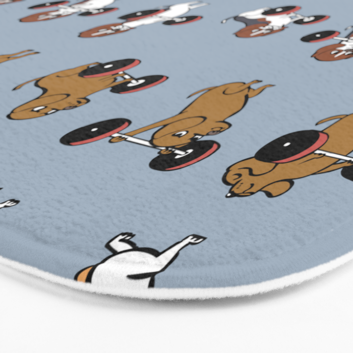 Olympic Lifting Beagles Bath Mat Gallery Image 3