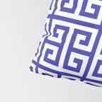 Greek Key (Navy Blue & White Pattern) Pillow Sham Gallery Image 4