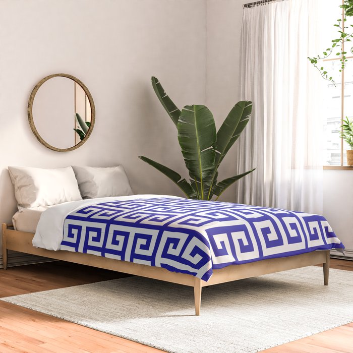Greek Key (Navy Blue & White Pattern) Comforter Gallery Image 2