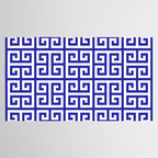 Greek Key (Navy Blue & White Pattern) Tablecloth Gallery Image 2