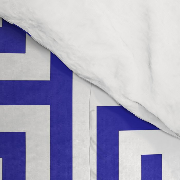 Greek Key (Navy Blue & White Pattern) Comforter Gallery Image 4