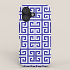 Greek Key (Navy Blue & White Pattern) iPhone Case Gallery Image 1