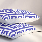 Greek Key (Navy Blue & White Pattern) Pillow Sham Gallery Image 3