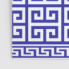 Greek Key (Navy Blue & White Pattern) Poster Gallery Image 3