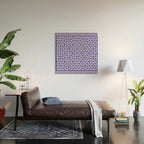 Greek Key (Navy Blue & White Pattern) Wood Wall Art Gallery Image 2