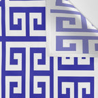 Greek Key (Navy Blue & White Pattern) Wall Tapestry Gallery Image 3