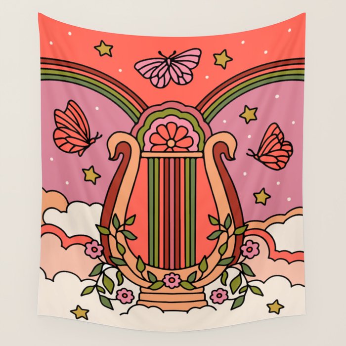 Grecian Lyre Wall Tapestry Gallery Image 4