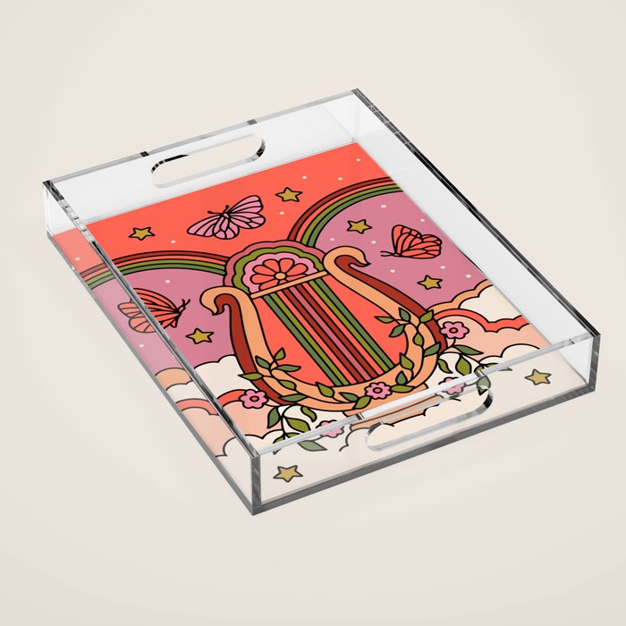 Grecian Lyre Acrylic Tray Gallery Image 1