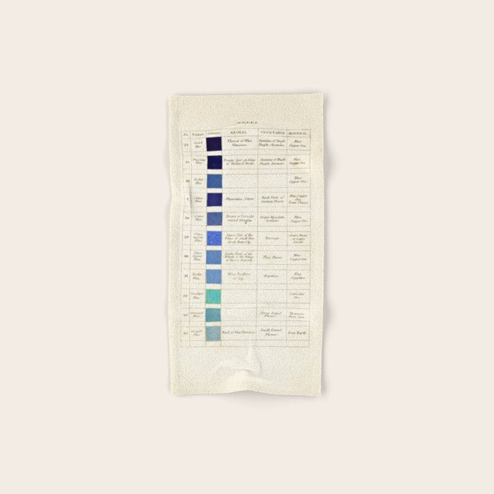 Blues by Patrick Syme from "Wernerâs Nomenclature of Colours" (1821) Bath Towel Gallery Image 1