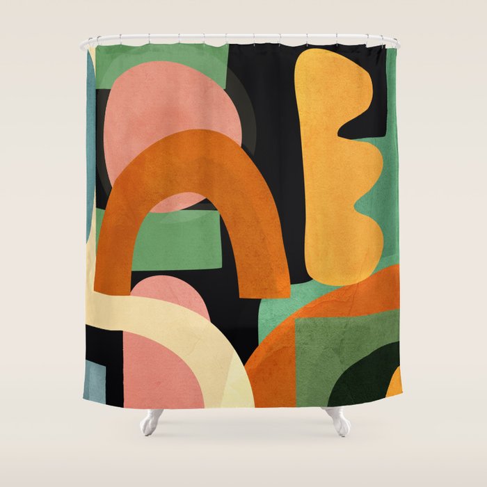 Minimal Modern Abstract 32 Shower Curtain Gallery Image 1