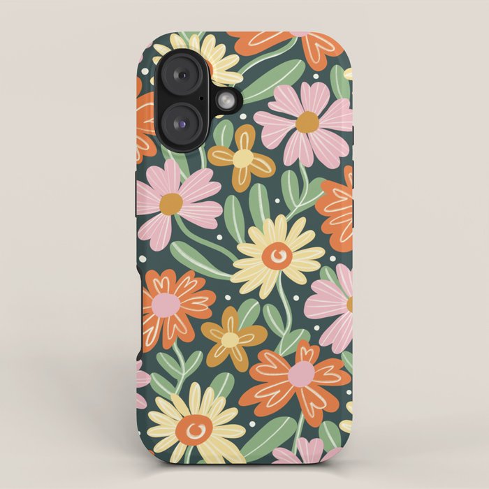 Floral Green iPhone Case Gallery Image 1