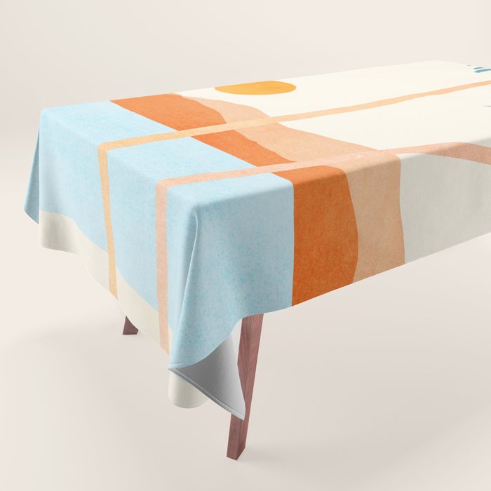 Palm Island Sunset Landscape Tablecloth Gallery Image 1