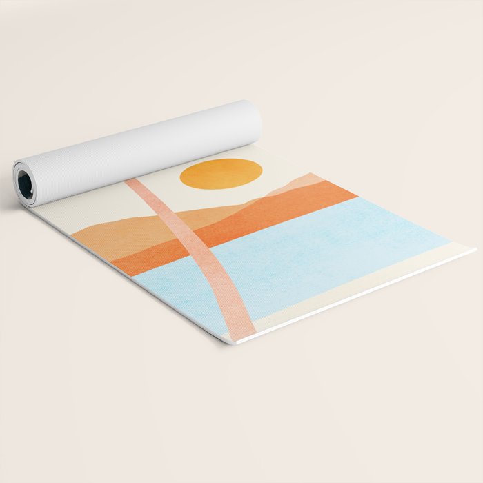 Palm Island Sunset Landscape Yoga Mat Gallery Image 2