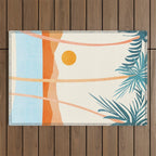 Palm Island Sunset Landscape Outdoor Rug Gallery Image 1