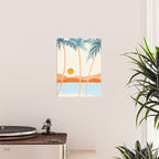 Palm Island Sunset Landscape Poster Gallery Image 2