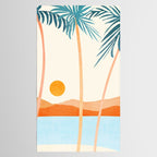 Palm Island Sunset Landscape Tablecloth Gallery Image 2
