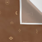 Southwestern Symbolic Pattern in Rust & Tan Wall Tapestry Gallery Image 3