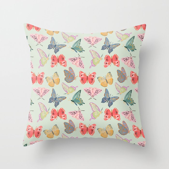 Butterflies and Moths  Throw Pillow Gallery Image 6