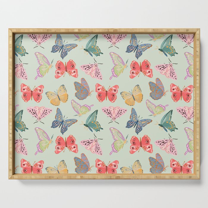 Butterflies and Moths  Serving Tray Gallery Image 1