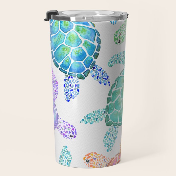 Sea Turtle - Colour Travel Mug Gallery Image 3