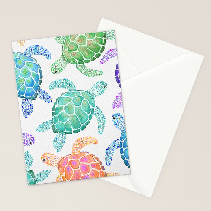 Sea Turtle - Colour Stationery Card Gallery Image 2